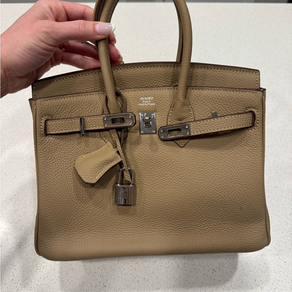 Birk25 Tan Leather Handbag